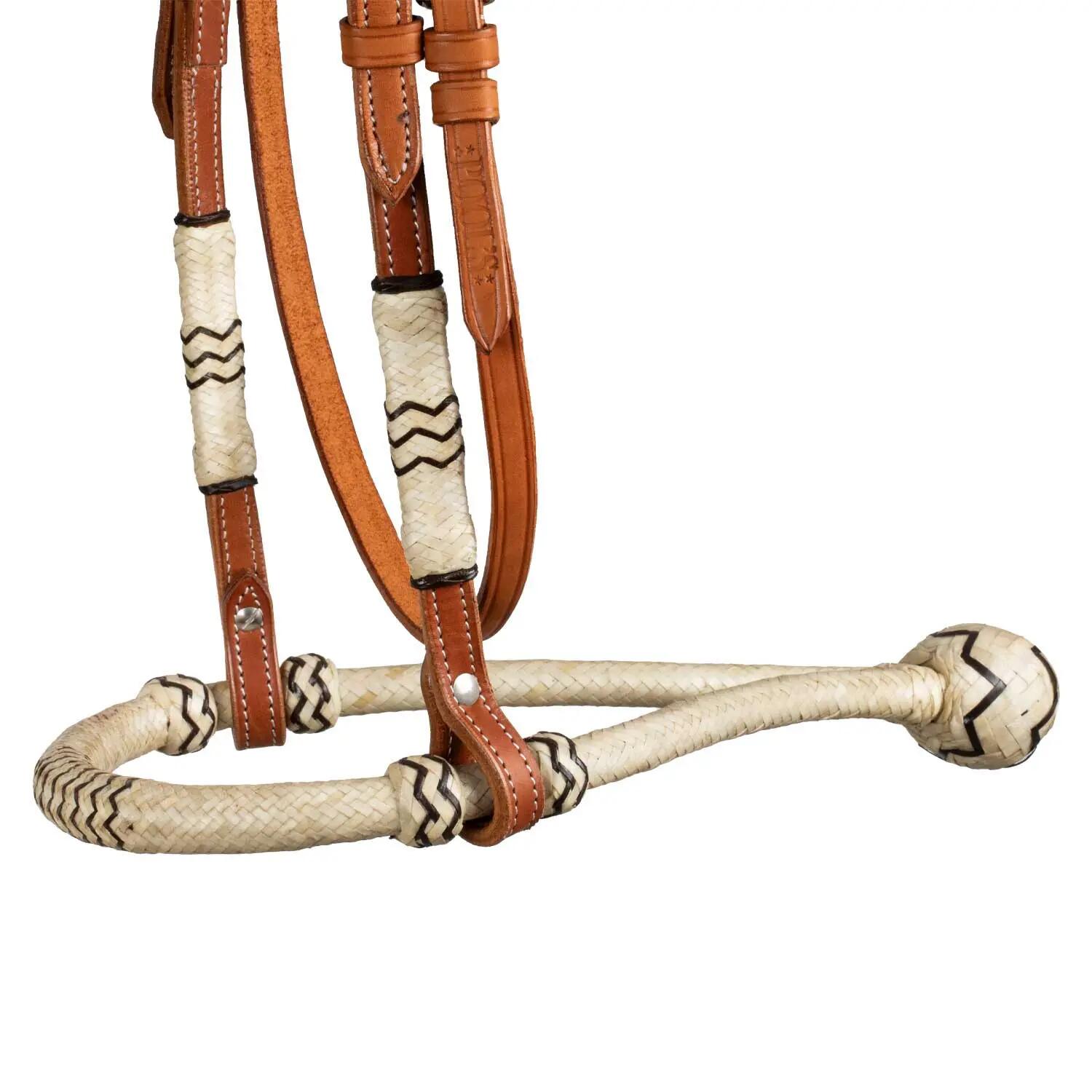 Bosal avec rênes mecate en crin 4/5