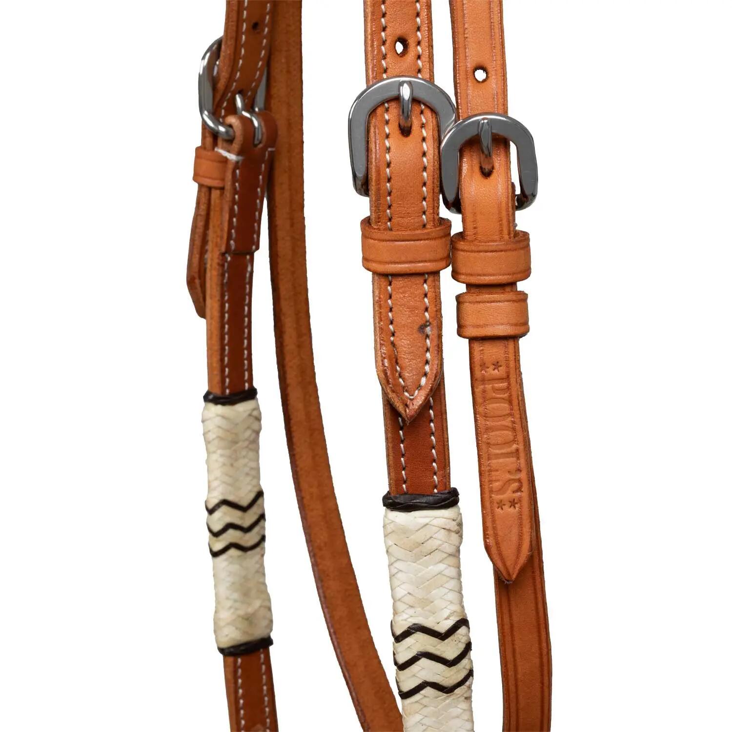 Bosal avec rênes mecate en crin 2/5