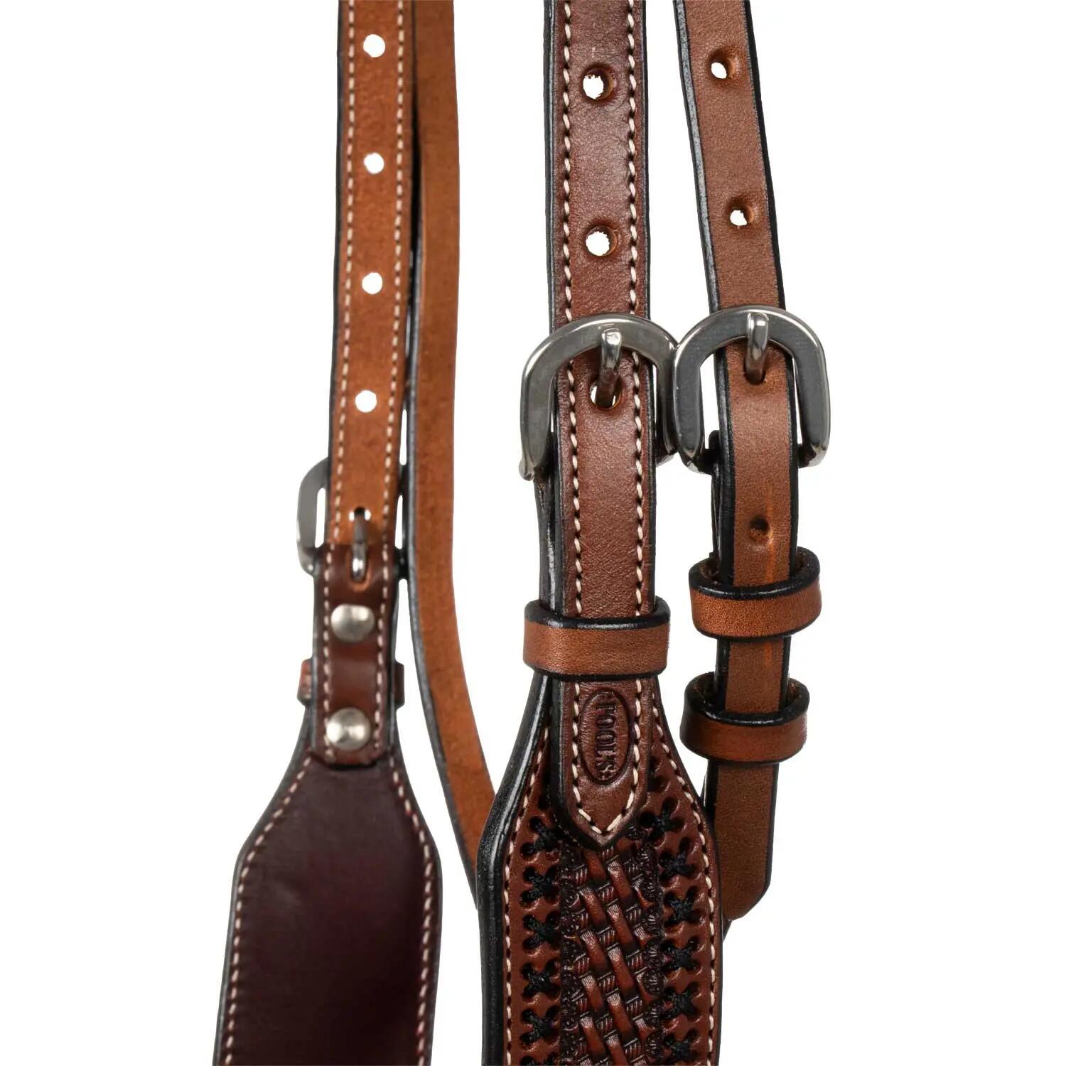 Testière western futurity avec frontal tressé 3/5