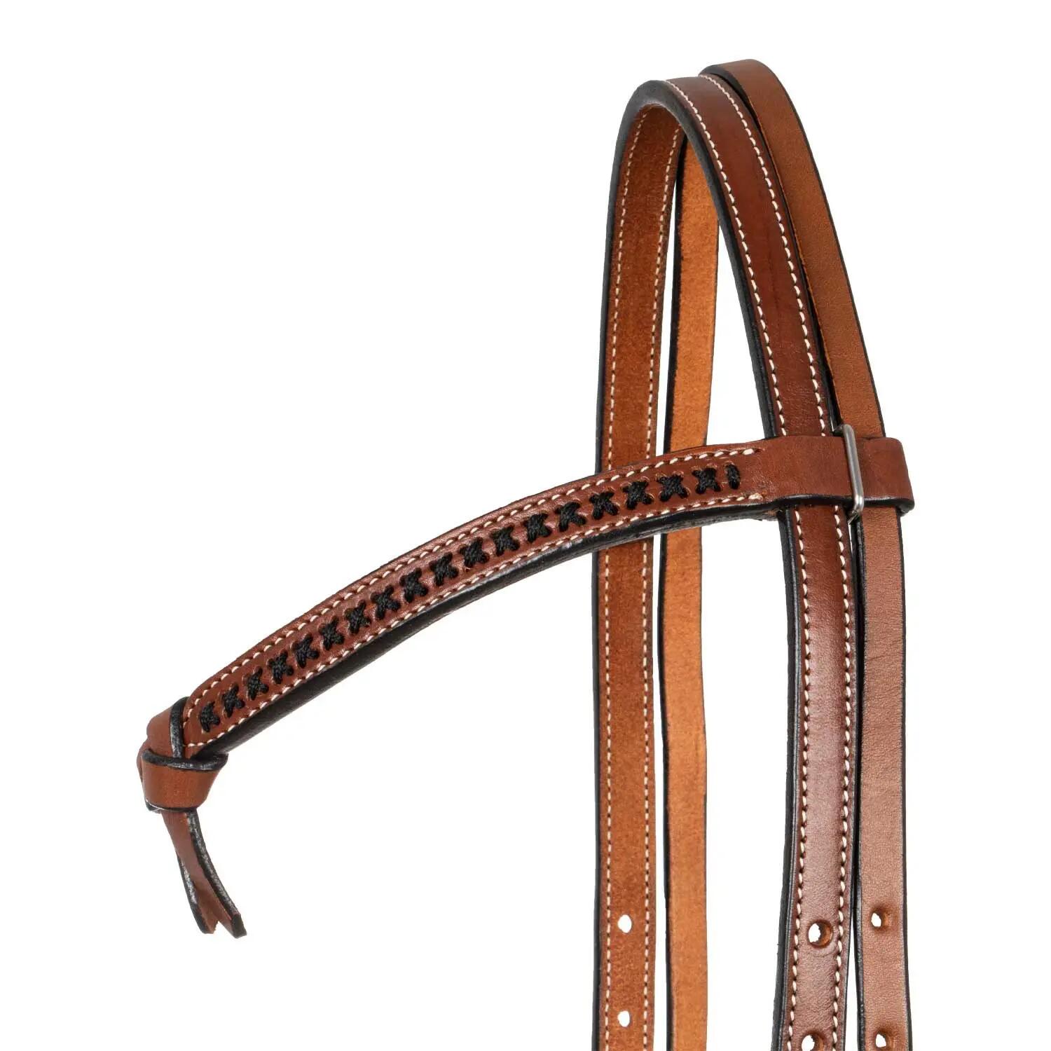 Testière western futurity avec frontal tressé 2/5