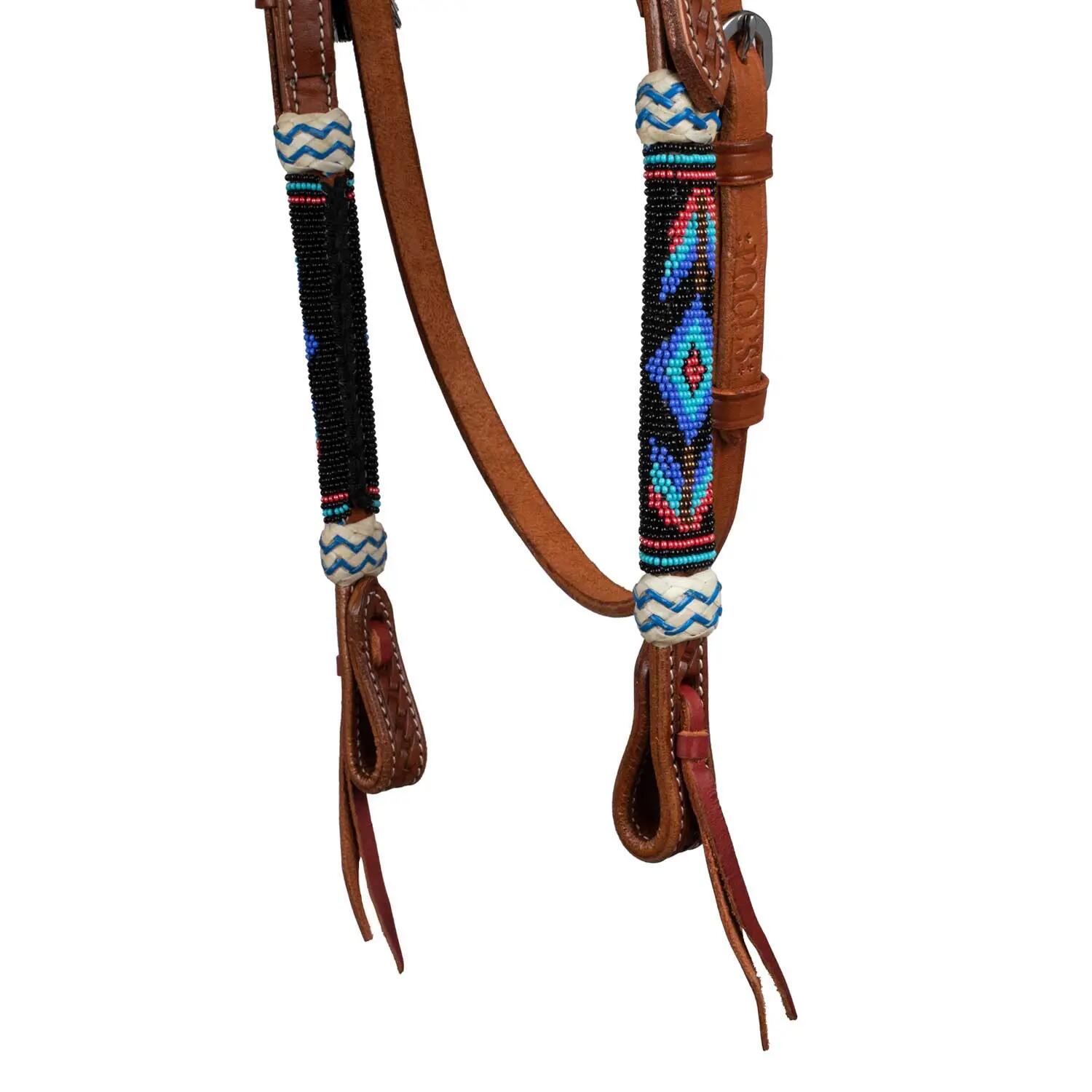Tête de lit western avec décorations navajo 3/4