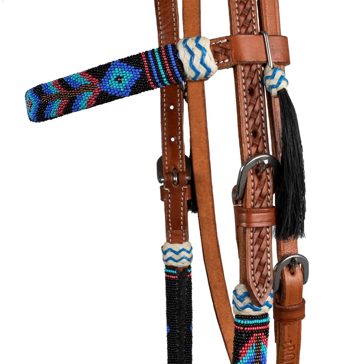 Tête de lit western avec décorations navajo 2/4