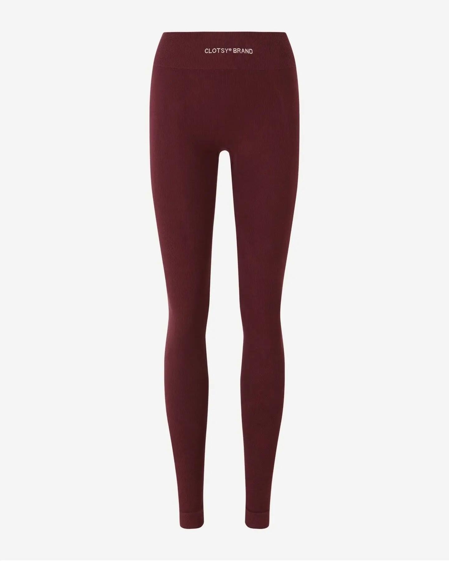 Legging - Deporte - Mujer - Sin costuras, push up - Burdeos 8/8