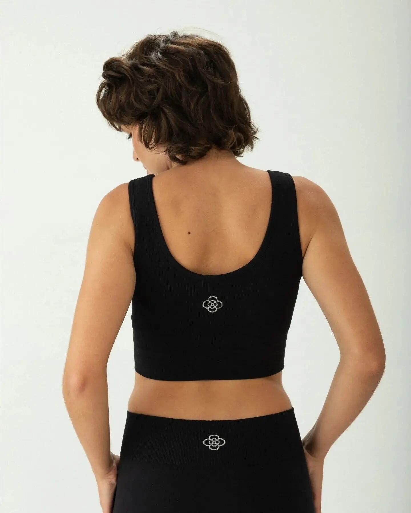 Legging - Deporte - Mujer - Sin costuras, efecto push up - Negro 5/6