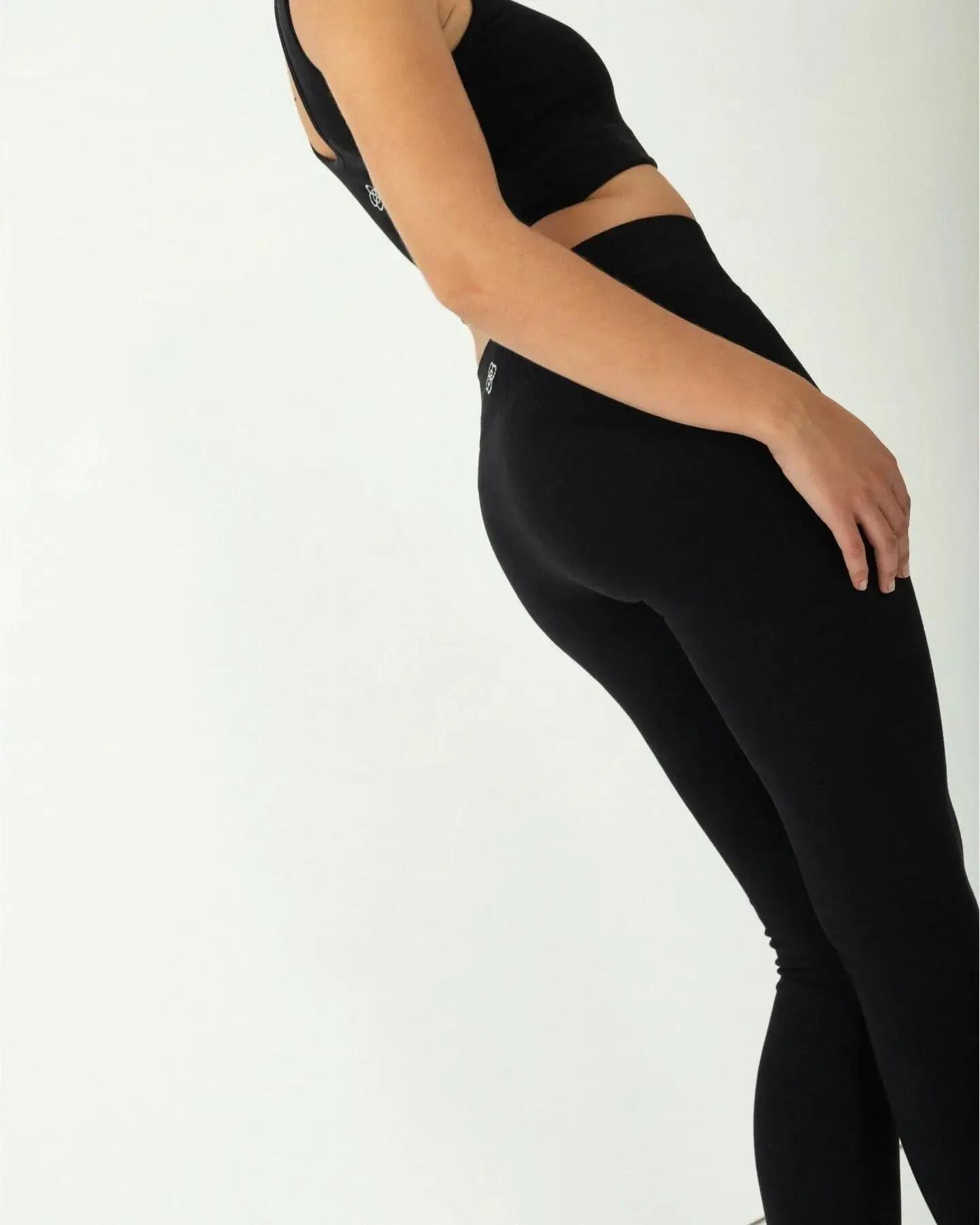 Legging - Deporte - Mujer - Sin costuras, push up - Negro 4/6
