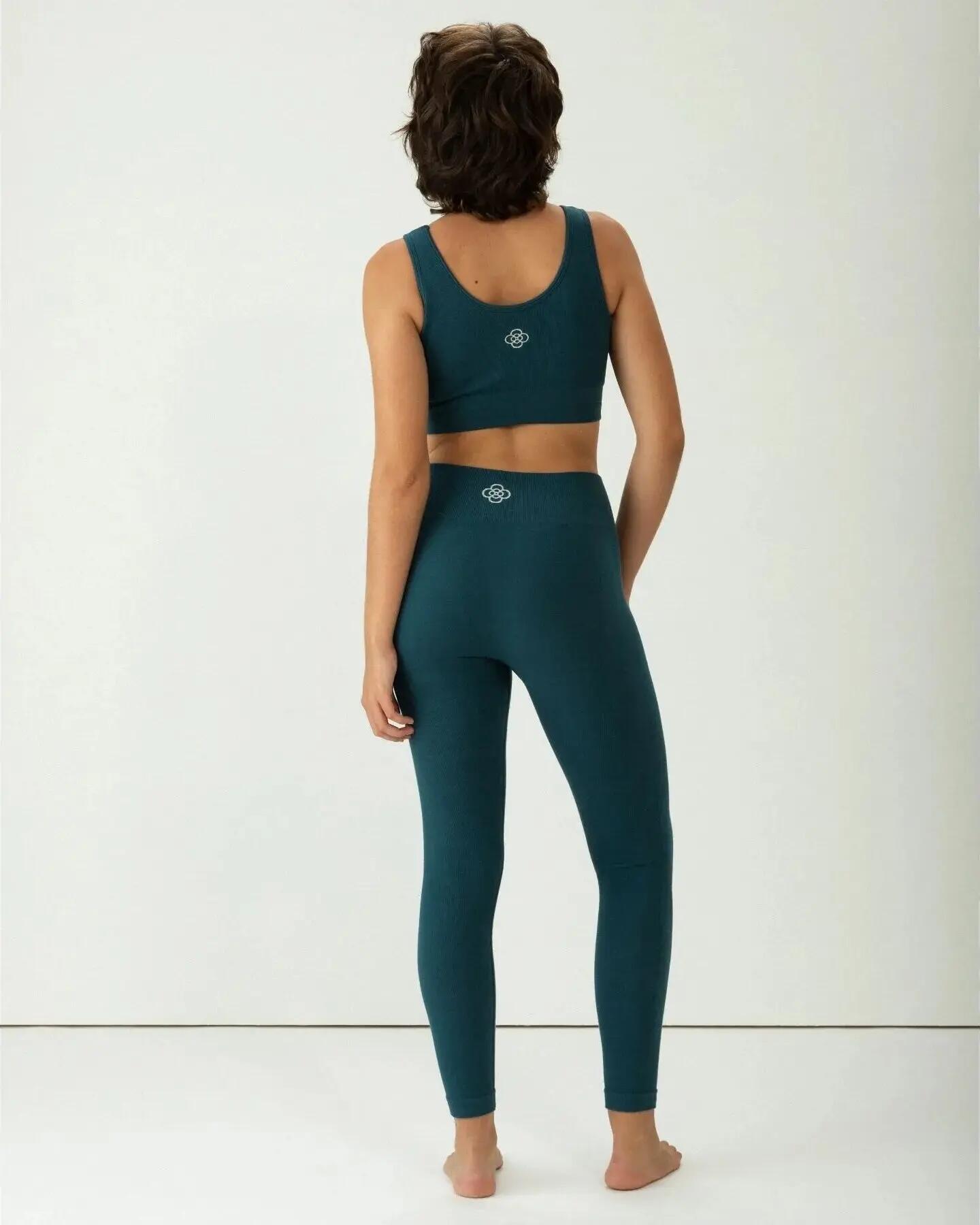 Legging - Deporte - Mujer - Sin costuras, push up - Azul 5/8