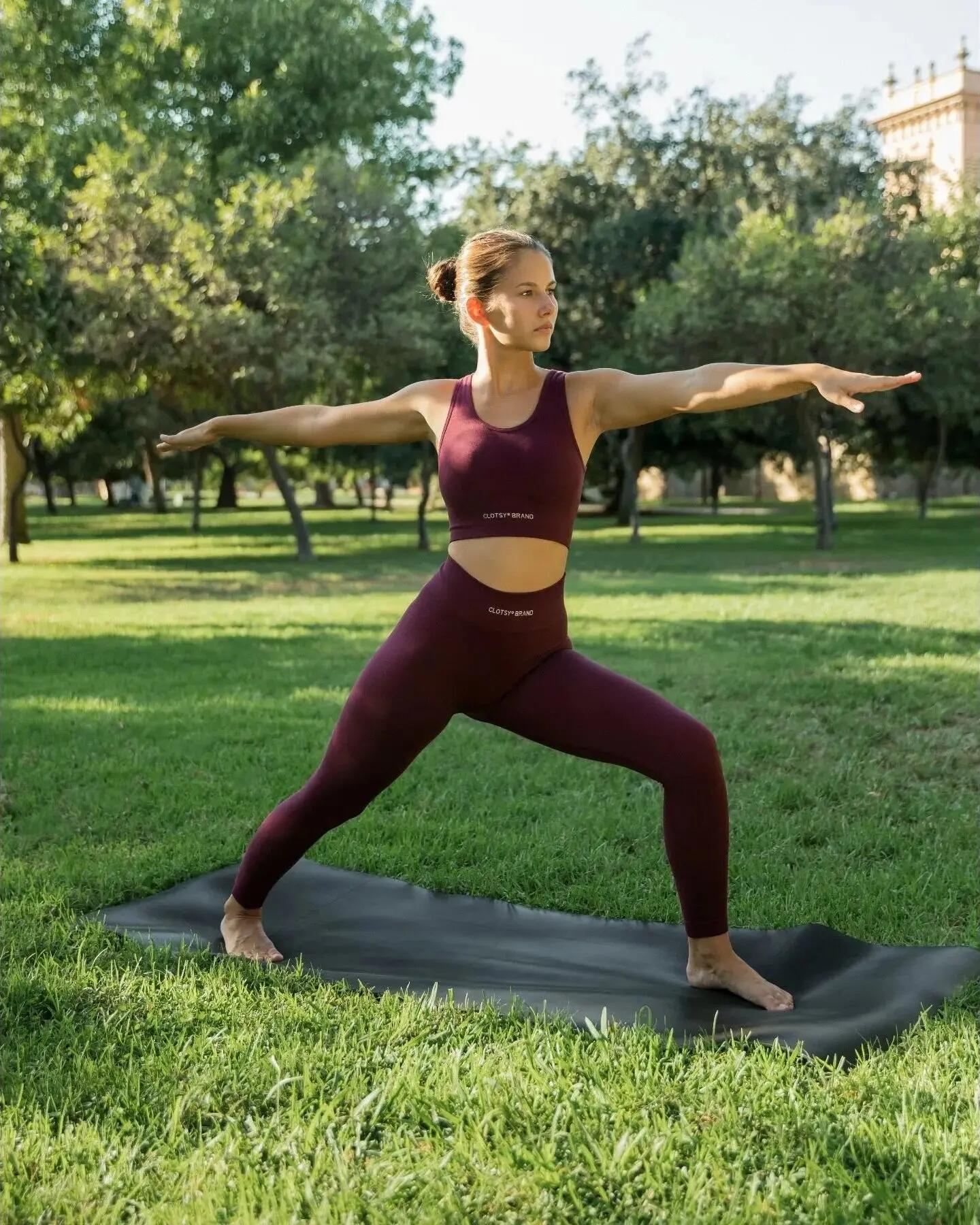 Legging - Deporte - Mujer - Push up - Burdeos 3/8