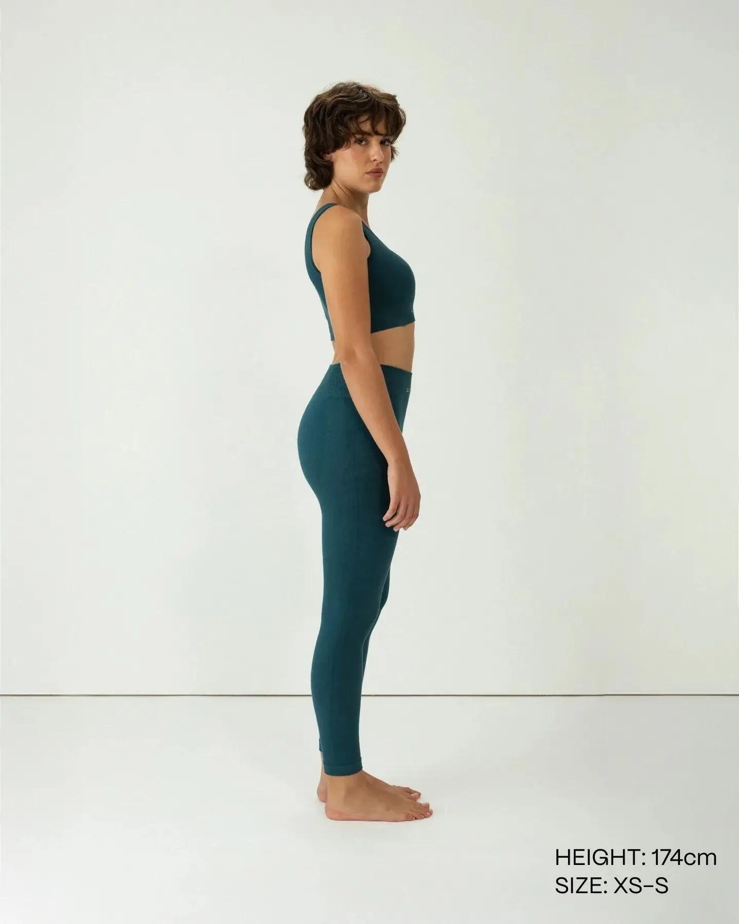 Legging - Deporte - Mujer - Sin costuras, push up - Azul 2/8