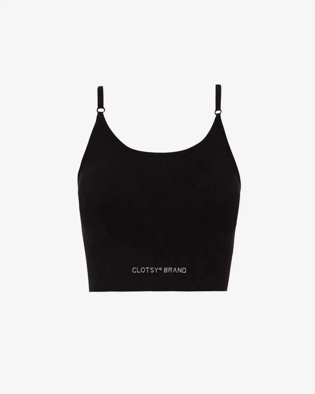 Top deportivo - Fitness - Mujer - Cruzado, sin costuras, sujeción media - Negro 9/9