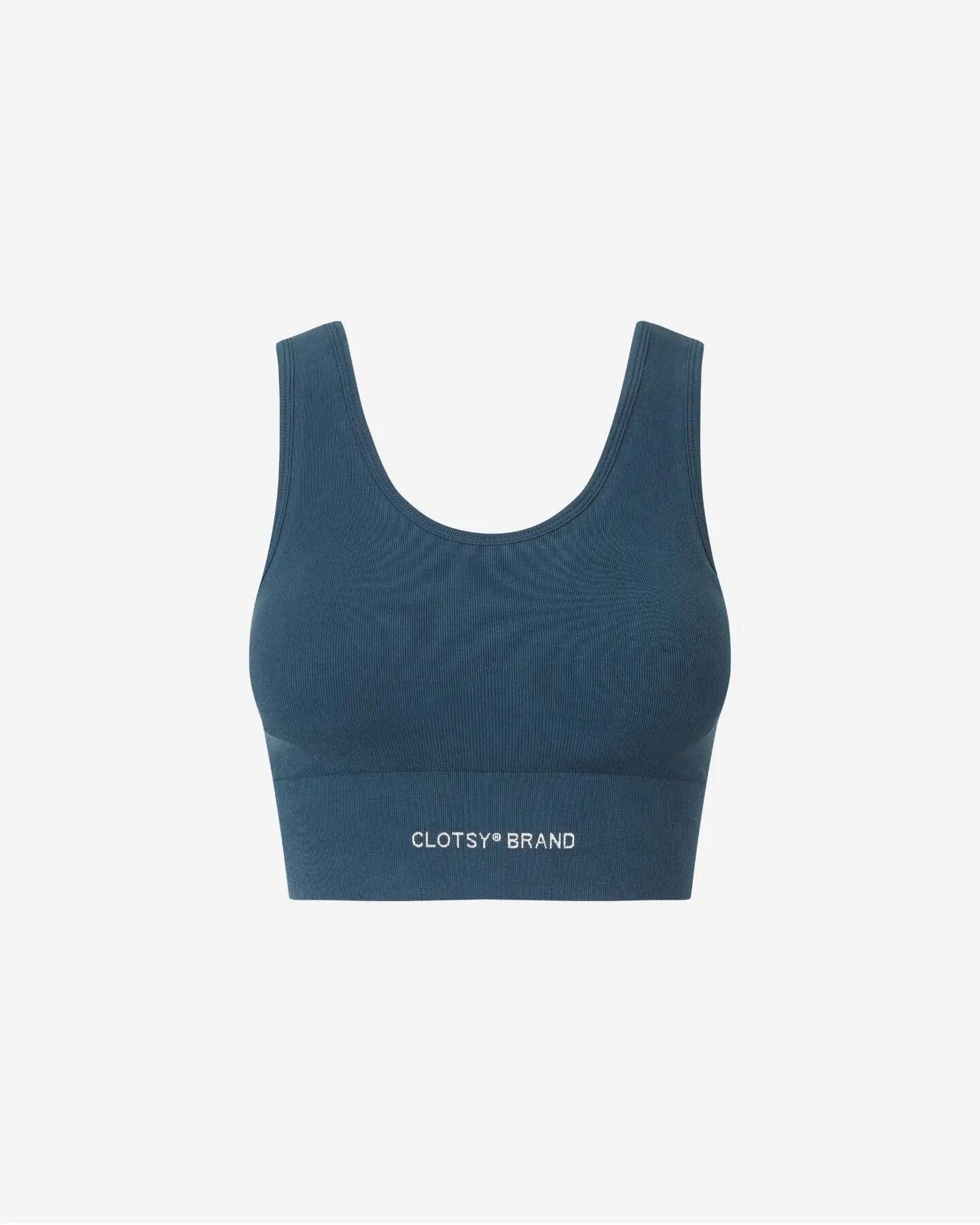 Top deportivo - Yoga - Mujer - Sin costuras - Azul 10/10