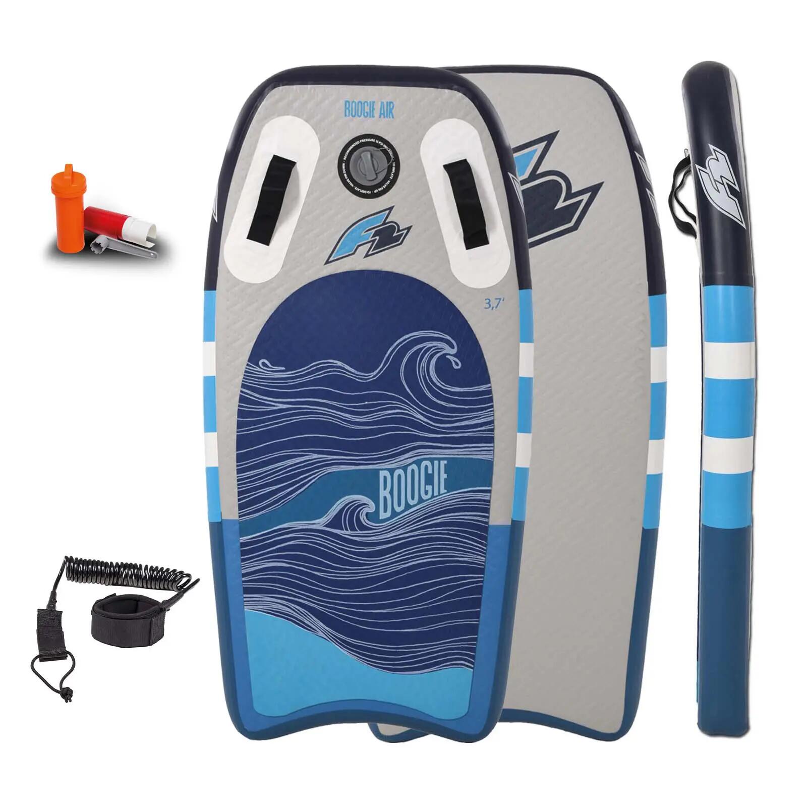 Marken Body Board Boogie Board Air mit Leash 3,7 Aufblasbar Blau 1/6