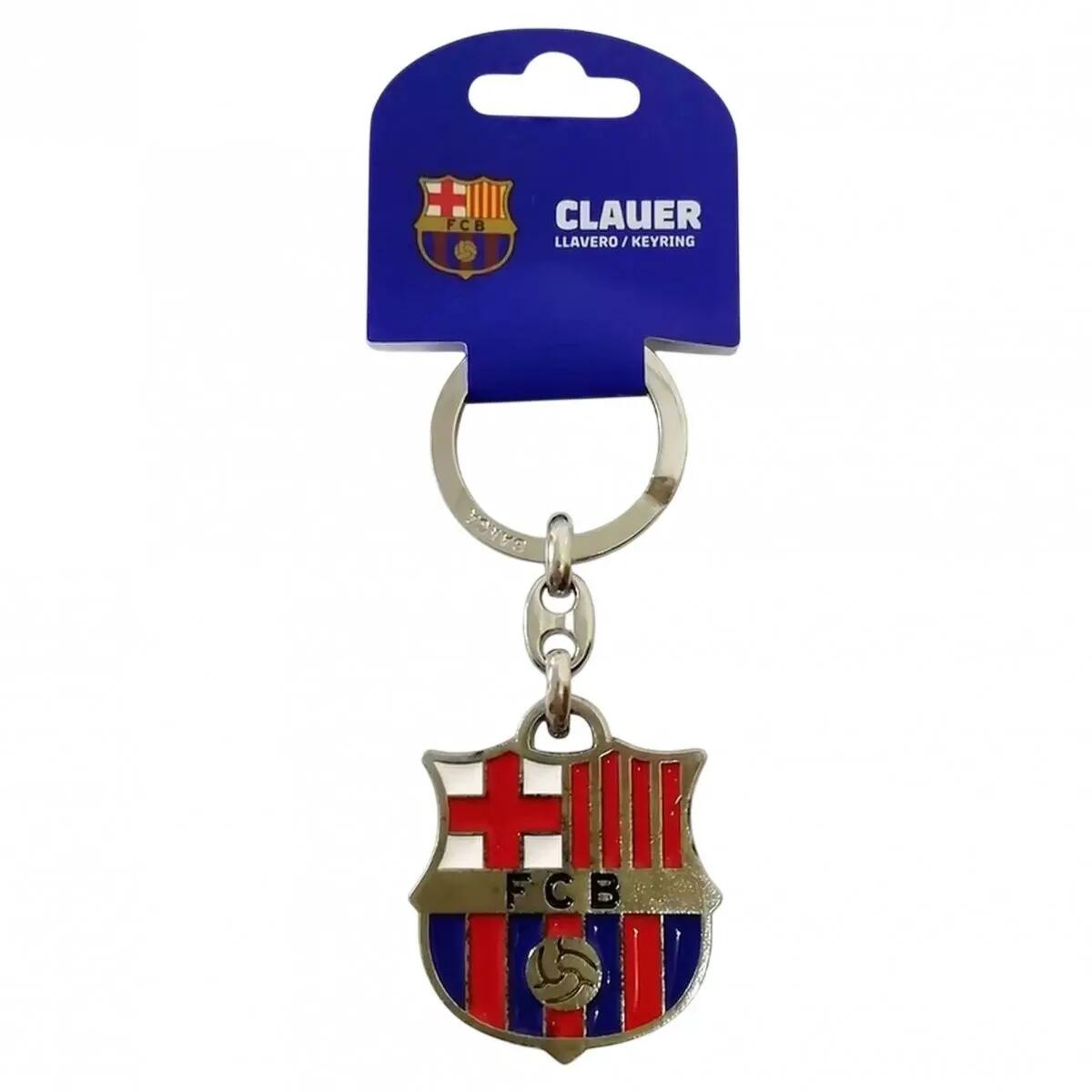 FC Barcelona brelok herb oryginalny na licencji srebrny 3/4