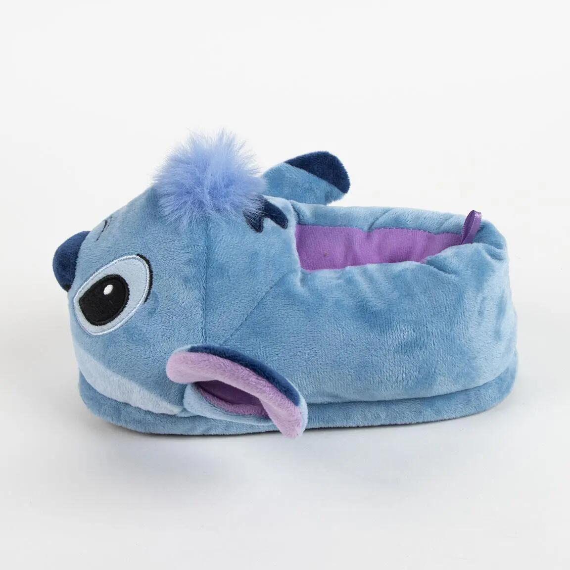 Pantufas Stitch para Adultos com Apliques 3D, Feitas de Poliéster, Azul 3/4