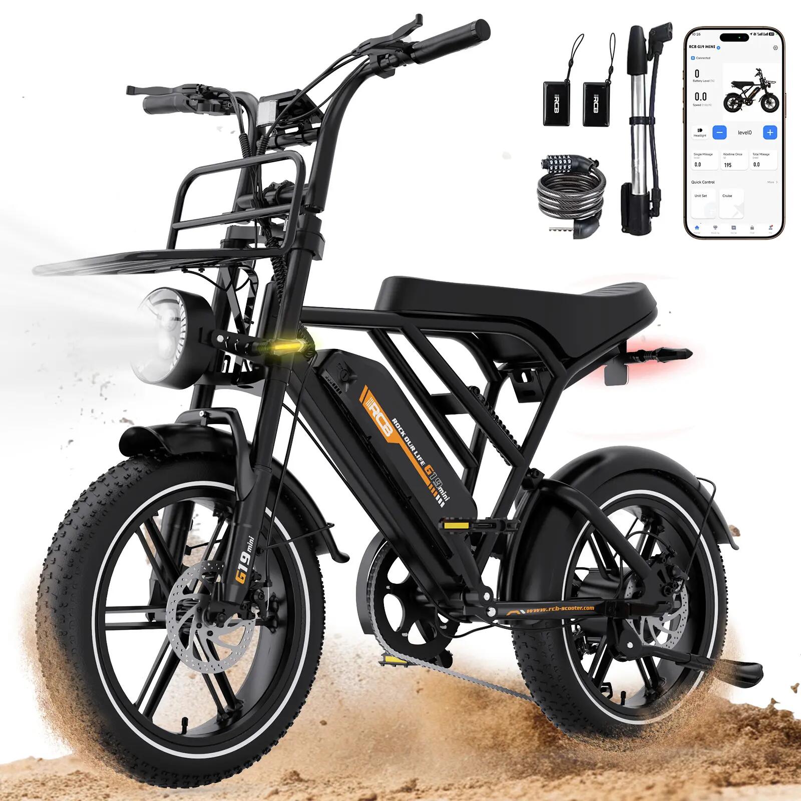 Elektrische stadsfiets 16 inch, koppelsensor, 468Wh accu, bereik tot 80km 1/7