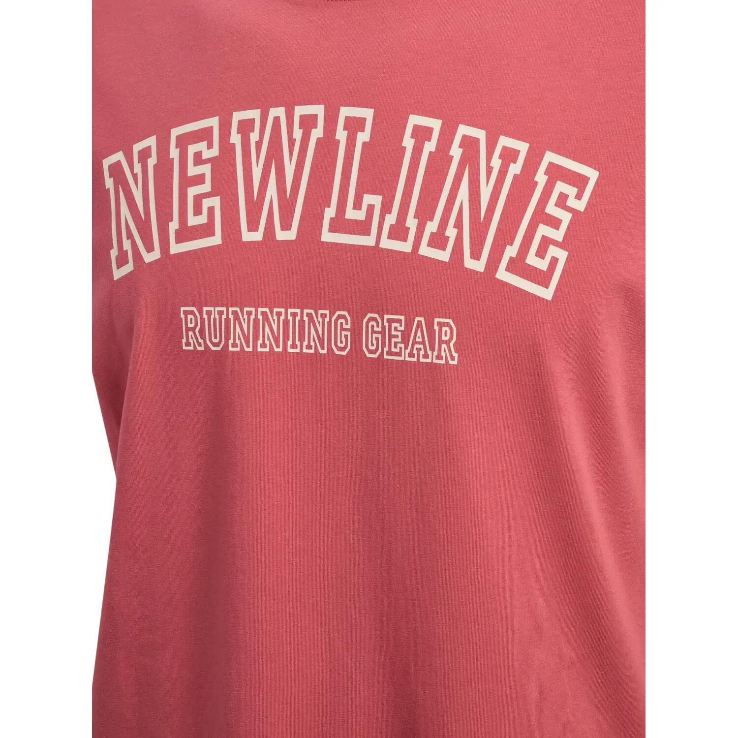 hummel T-shirt nwlLOGO S/S in cotone bio - MINERAL RED 4/4