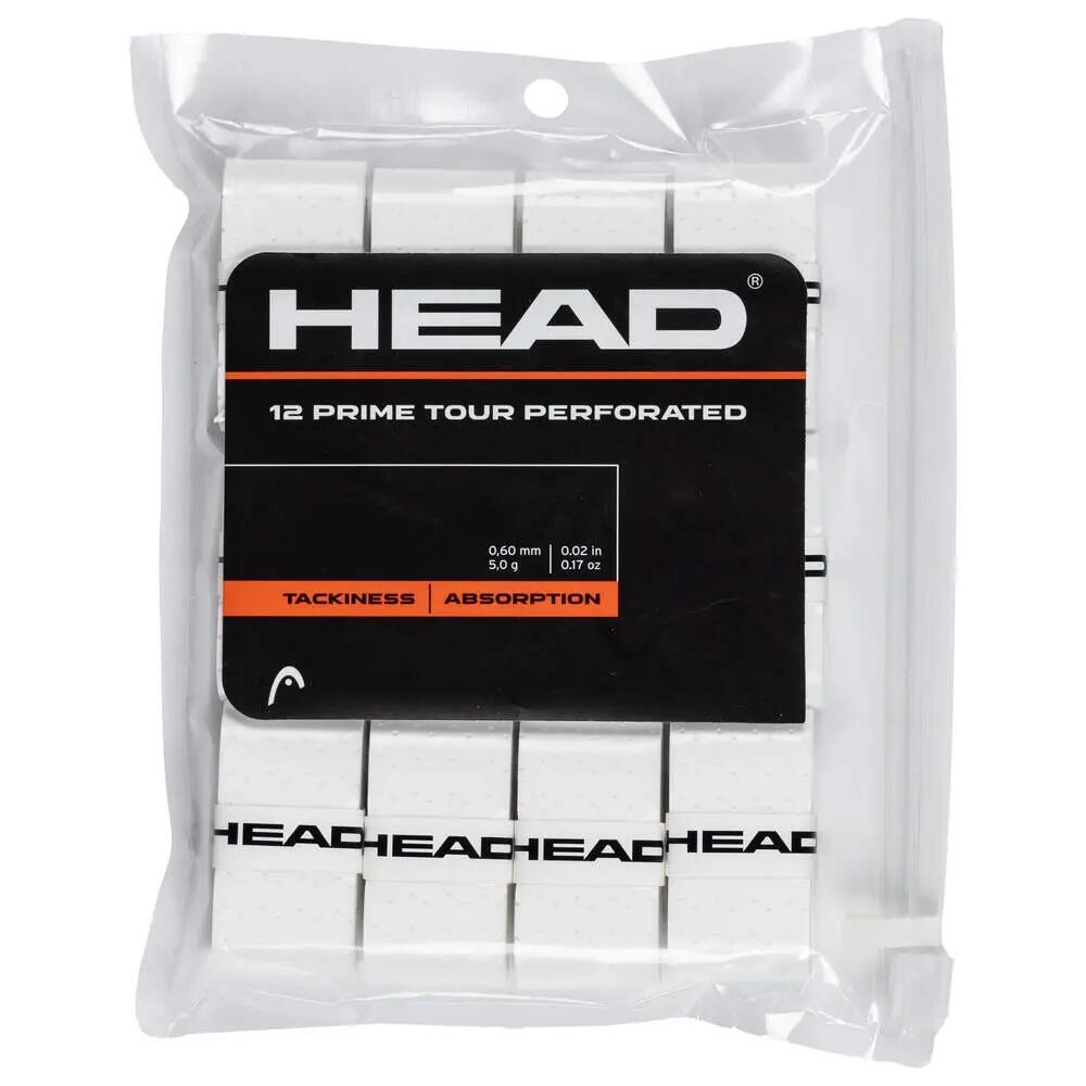 Prime Tour Perforated Overgrip 12-Pack White 1/3
