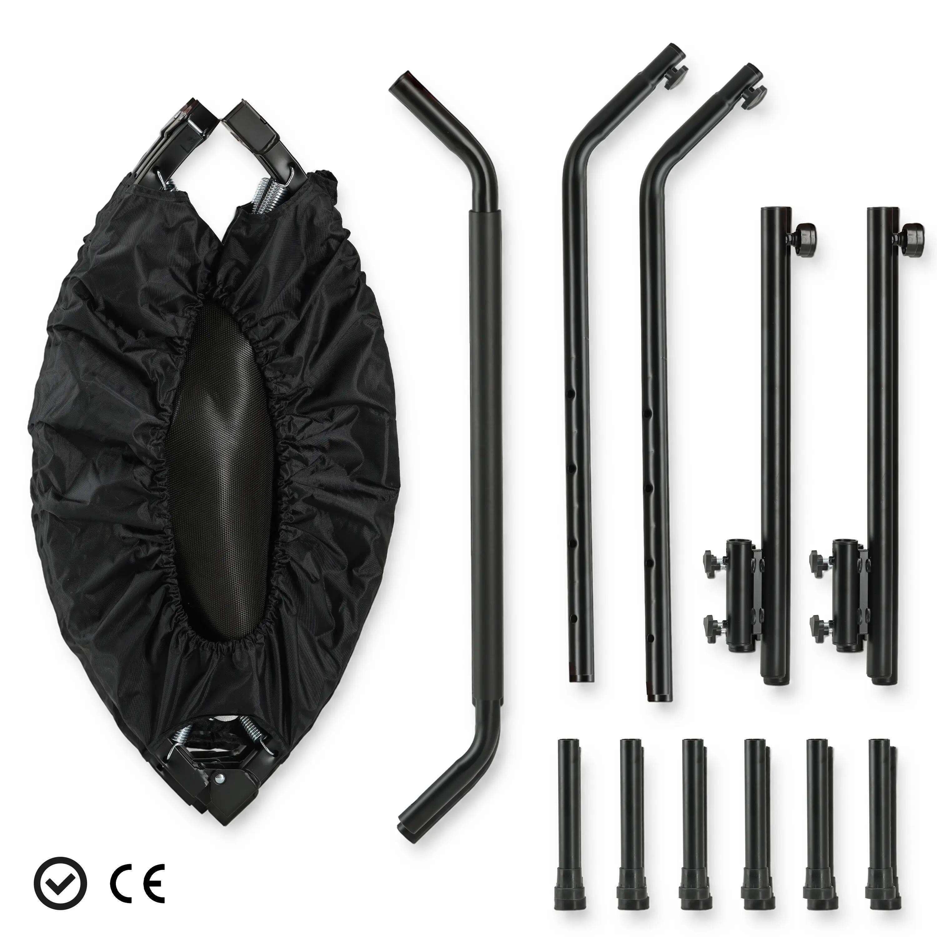 Deryan Opvouwbare Fitness Trampoline 100 cm - Met Handvat - Zwart 5/7