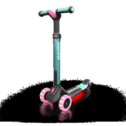 Trottinette pour Enfants, 2+ Ans, Pliable, LED-Deck, Nexo Bleu