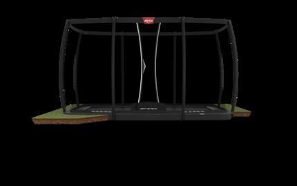 Trampoline Ultim Champion FlatGround 500 + Filet Séc. DLX XL