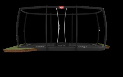 Trampoline Ultim Champion FlatGround 500 + Filet Séc. DLX XL