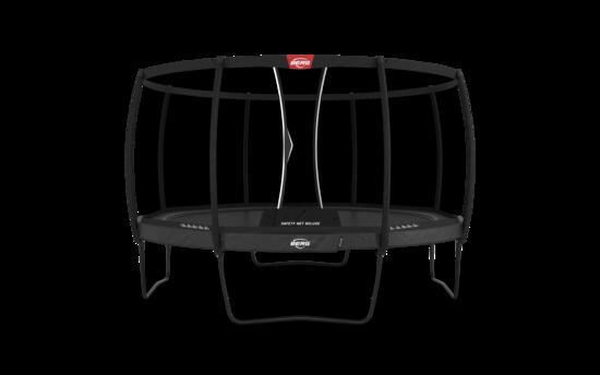 Trampoline Elite Regular 430 + Filet Séc. Deluxe Gris