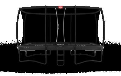 Trampolino Ultim Champion Regular 330 + Rete Sic. Deluxe Grigio