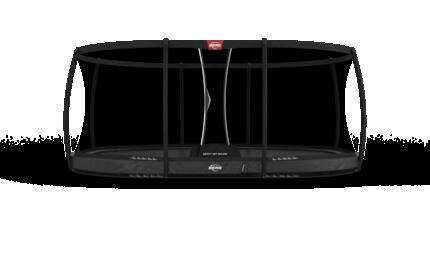 Trampoline Grand Champion InGround 350 + Filet Séc. Deluxe Gris