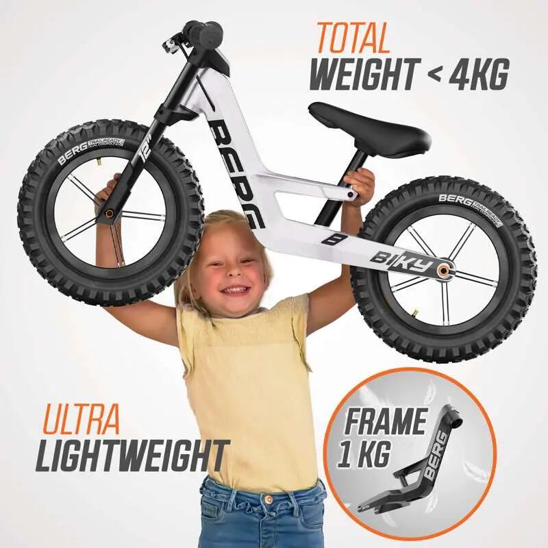 Bici senza Pedali per Bambini, 2,5+ Anni, Biky Cross Bianco 2/7