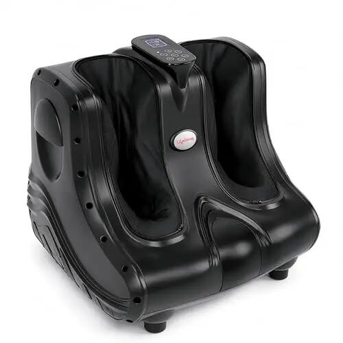 Lifelong Foot & Calf Massager Machine for Pain Relief | 3 Adjustable Intensity Levels| Electric Massager with Digital Display | Feet Massage for Blood Circulation & Soothing Heat - Max Temp upto 42° -  1