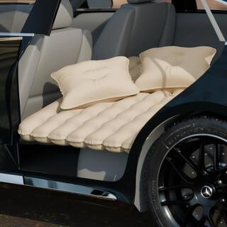 Lifelong Inflatable Mattress with Pump & 2 Air Pillows – Back Seat Travel Mattress, Portable & Compact for Camping, Road Trips, Adults & Kids (Beige)