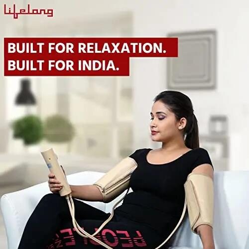Lifelong LLM18 Air Pressure Massager for blood circulation and pain relief of Arms, Leg, Calf and Foot (Beige) -  5