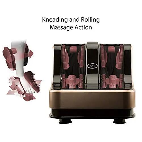 Leg, Electric Foot and Calf Massager 80W, 4 Motors, Rolling , Brown -  5