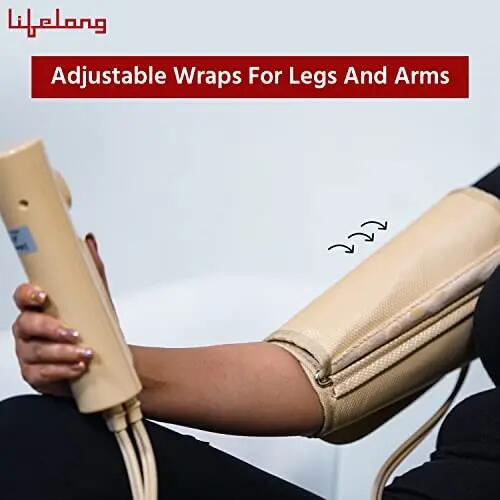 Lifelong LLM18 Air Pressure Massager for blood circulation and pain relief of Arms, Leg, Calf and Foot (Beige) -  4