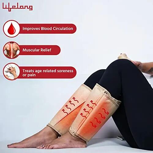 Lifelong LLM18 Air Pressure Massager for blood circulation and pain relief of Arms, Leg, Calf and Foot (Beige) -  3