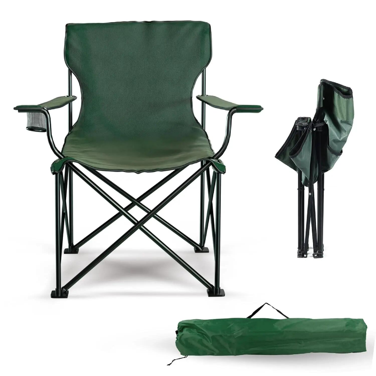 Lifelong Foldable Camping Chair with Carry Bag & Cup Holder | Heavy Duty Portable -  1