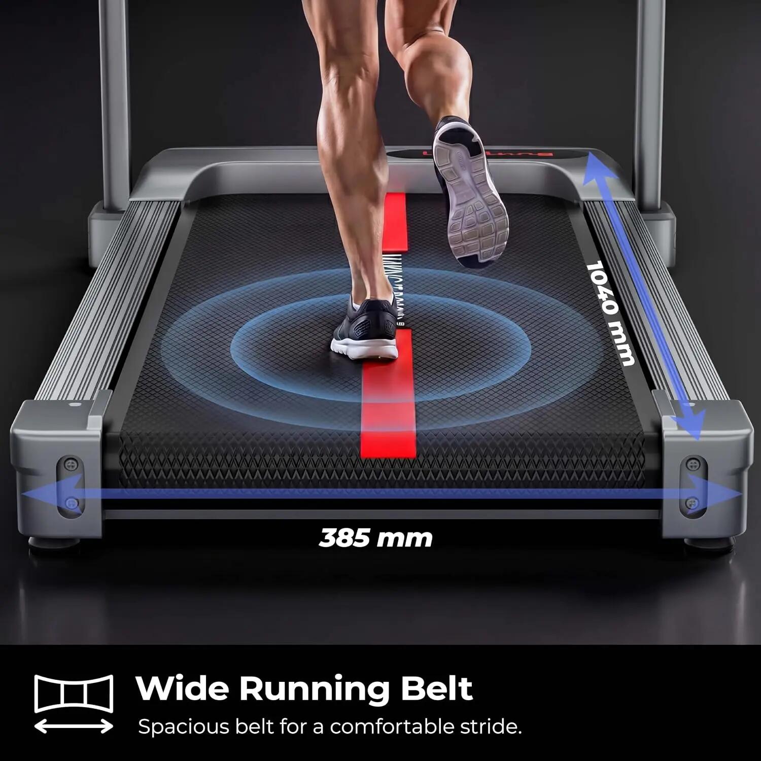 Lifelong 4.5HP Motorized Treadmill for Home | 2 Level Manual Incline | Foldable Handle | Max Speed 12 km/h | LED Display | 12 Workout Programs | 100 kg Capacity | Ideal Gym Equipment for Home Workout -  4