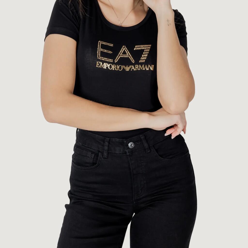 crop top t-shirt  BLACK