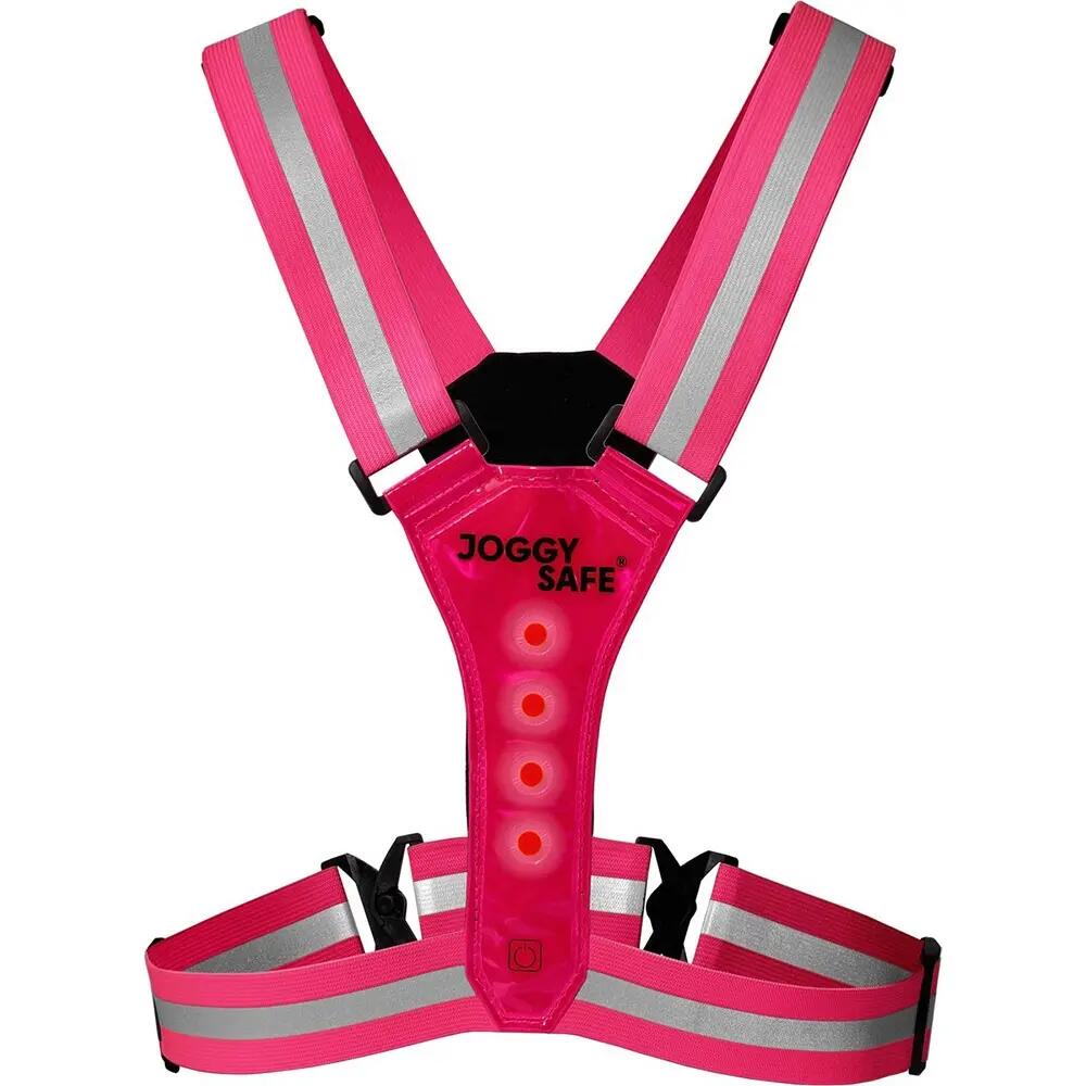Joggy Safe Gilet de course avec éclairage Rose 3/3