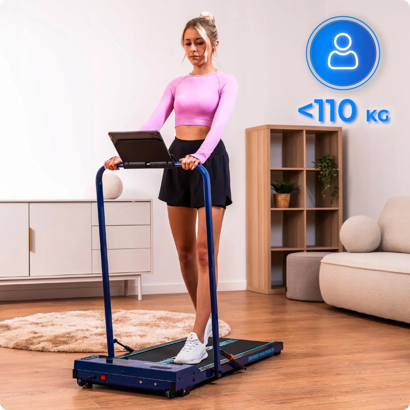 Cinta de correr eléctrica doméstica 2 en 1 THUNDER VIVA-BLUE 8 km/h Fitshow 5/11