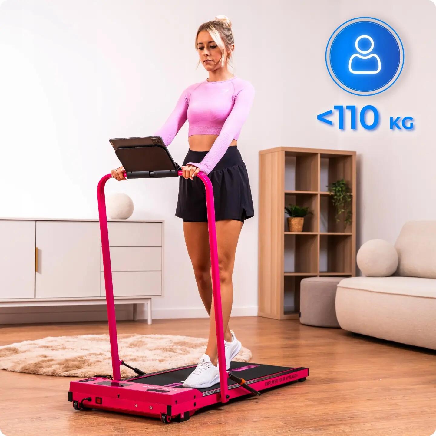 Cinta de correr eléctrica doméstica 2 en 1 THUNDER VIVA-PINK 8 km/h Fitshow 5/11