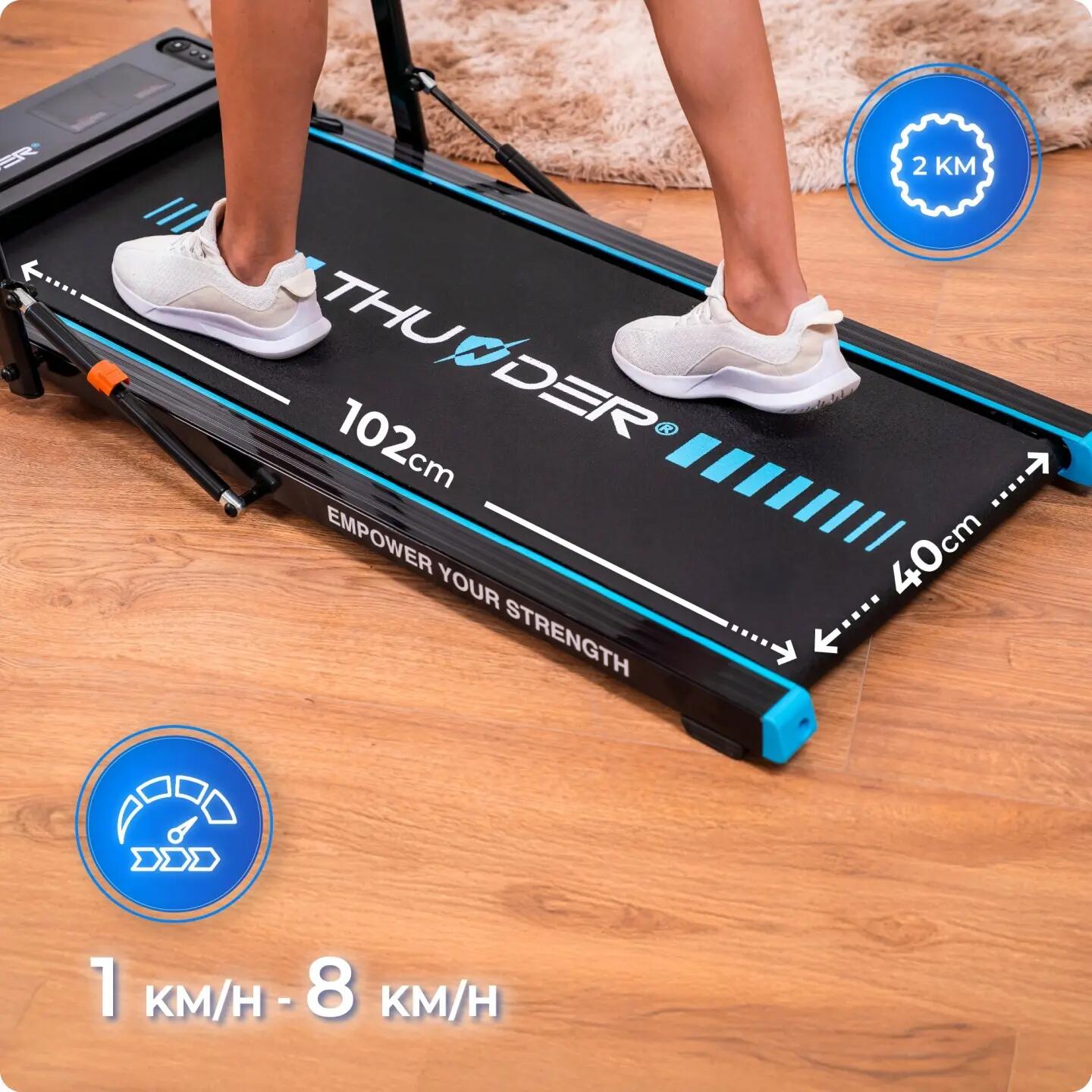 Passadeira elétrica doméstica 2 em 1 THUNDER VIVA-BLACK 8 km/h Fitshow 3/11