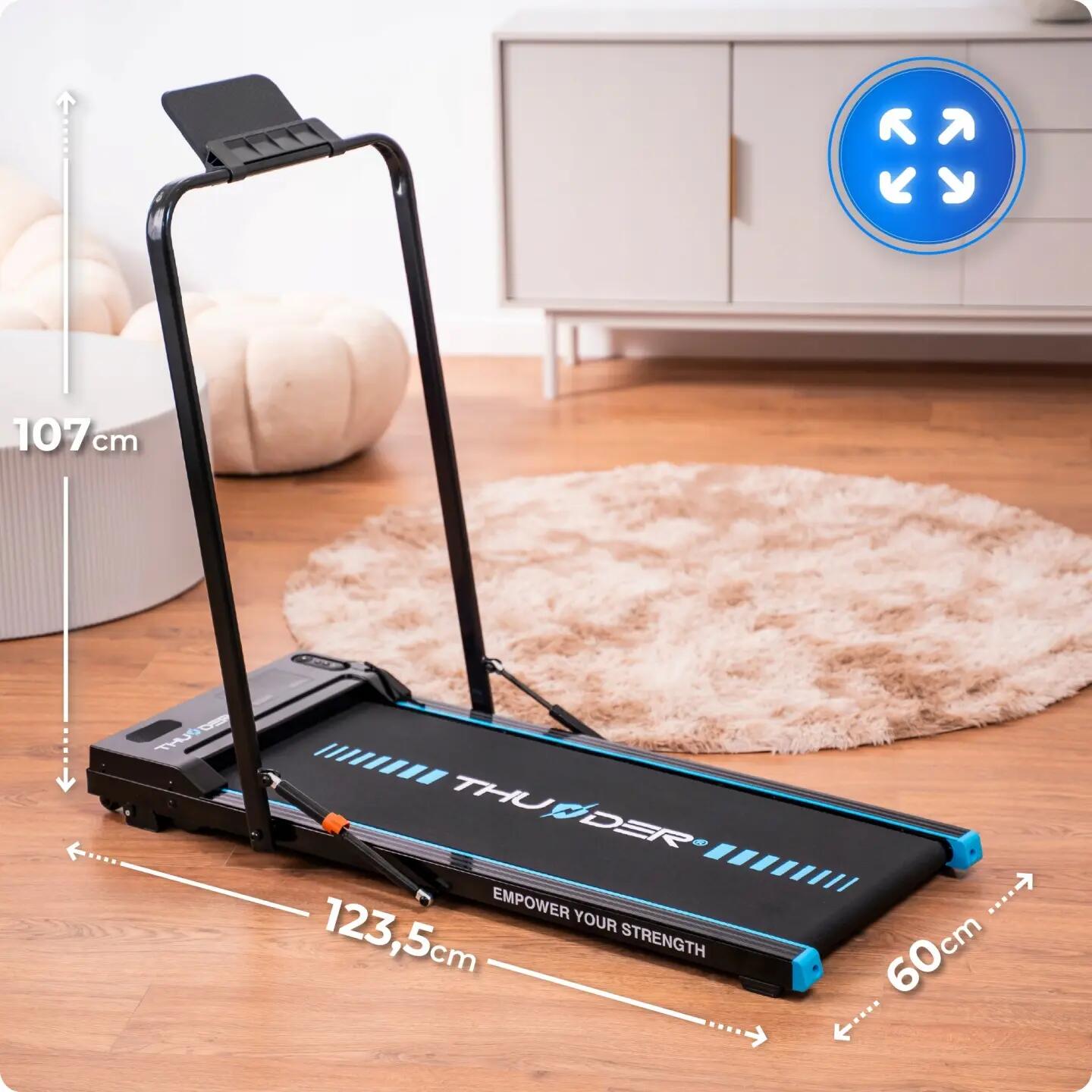 Passadeira elétrica doméstica 2 em 1 THUNDER VIVA-BLACK 8 km/h Fitshow 2/11