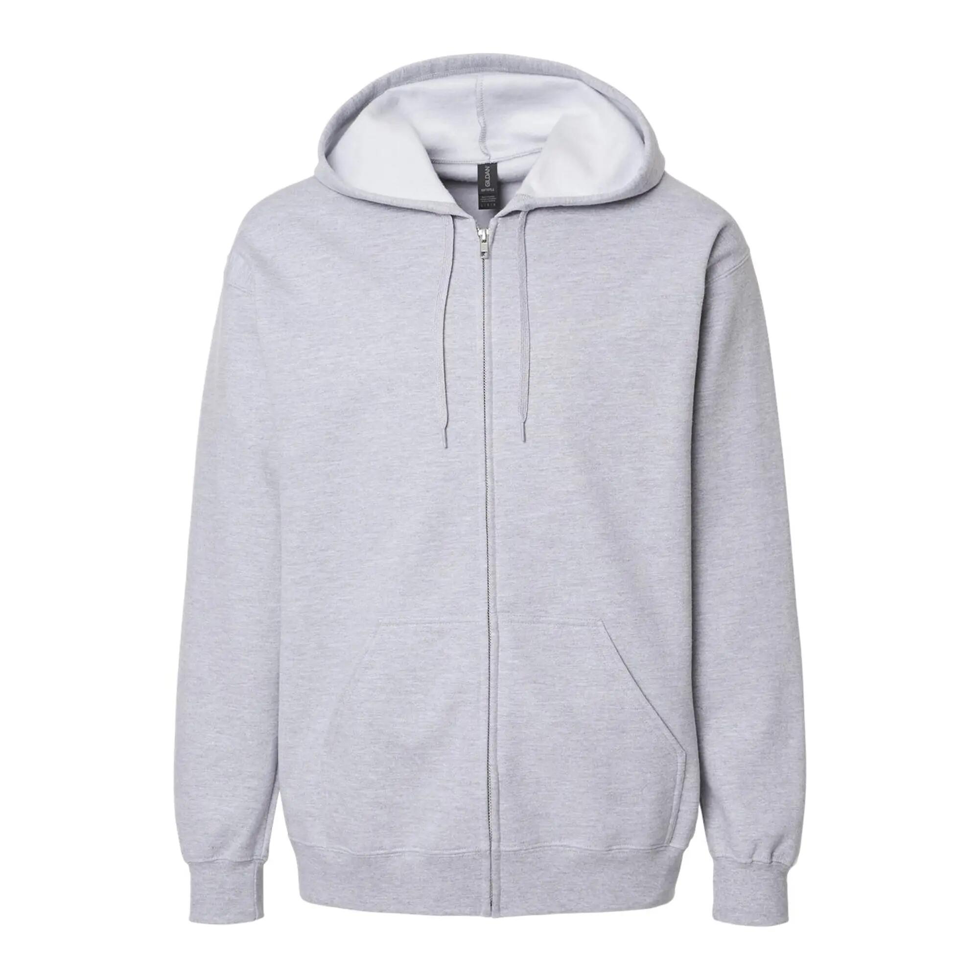 Gildan Mens Softstyle Fleece Midweight Full Zip Hoodie
