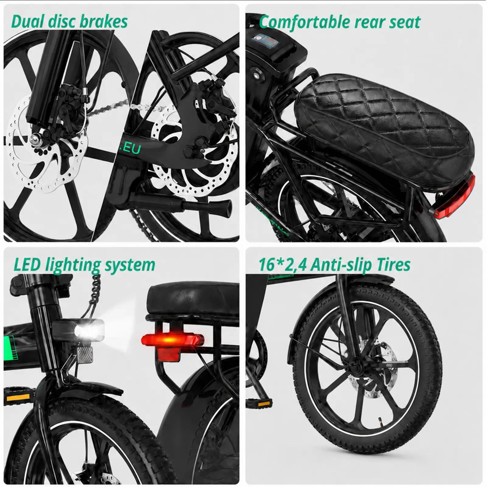 Opvouwbare elektrische fiets 16", 468Wh accu BK5SL 5/7