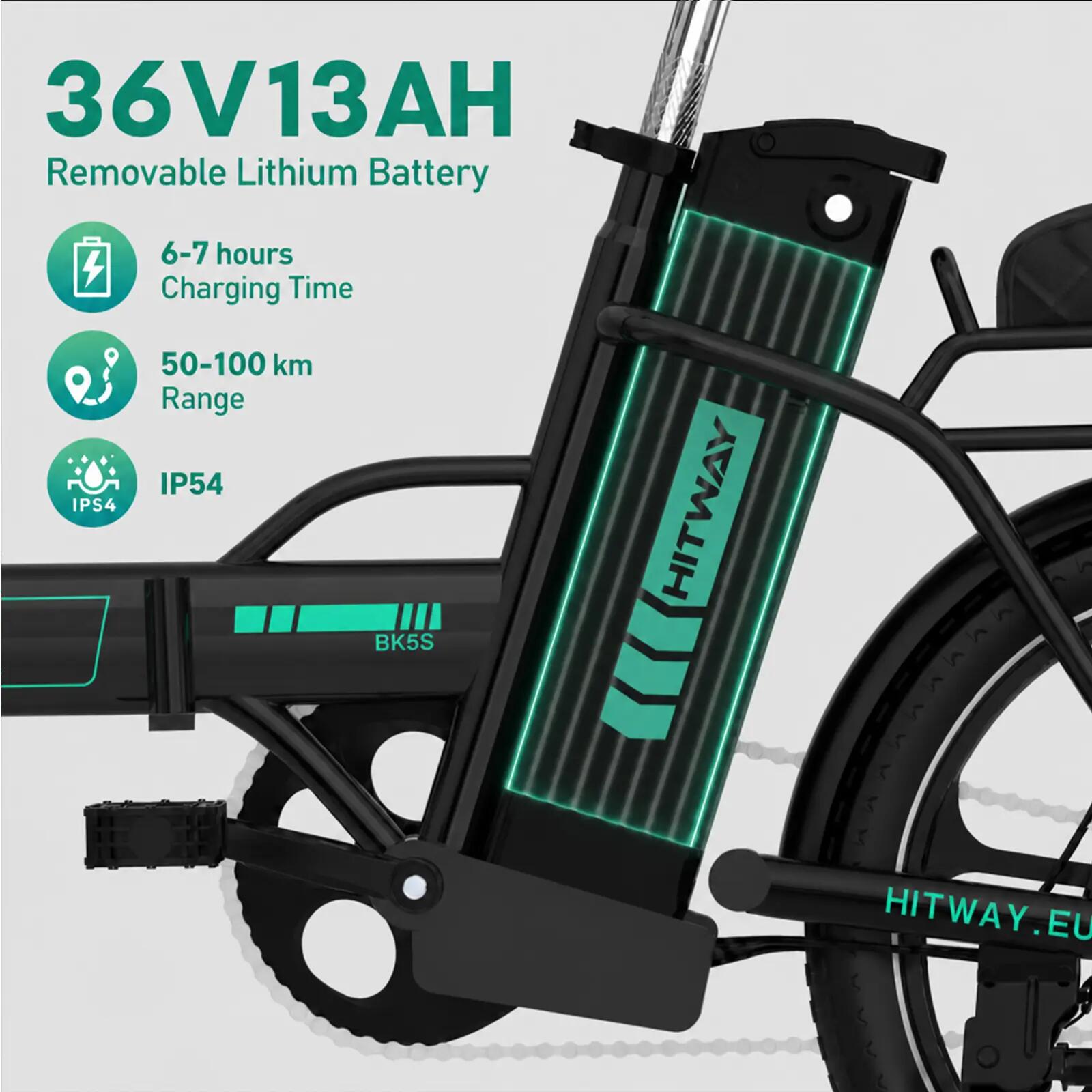 Opvouwbare elektrische fiets 16", 468Wh accu BK5SL 3/7