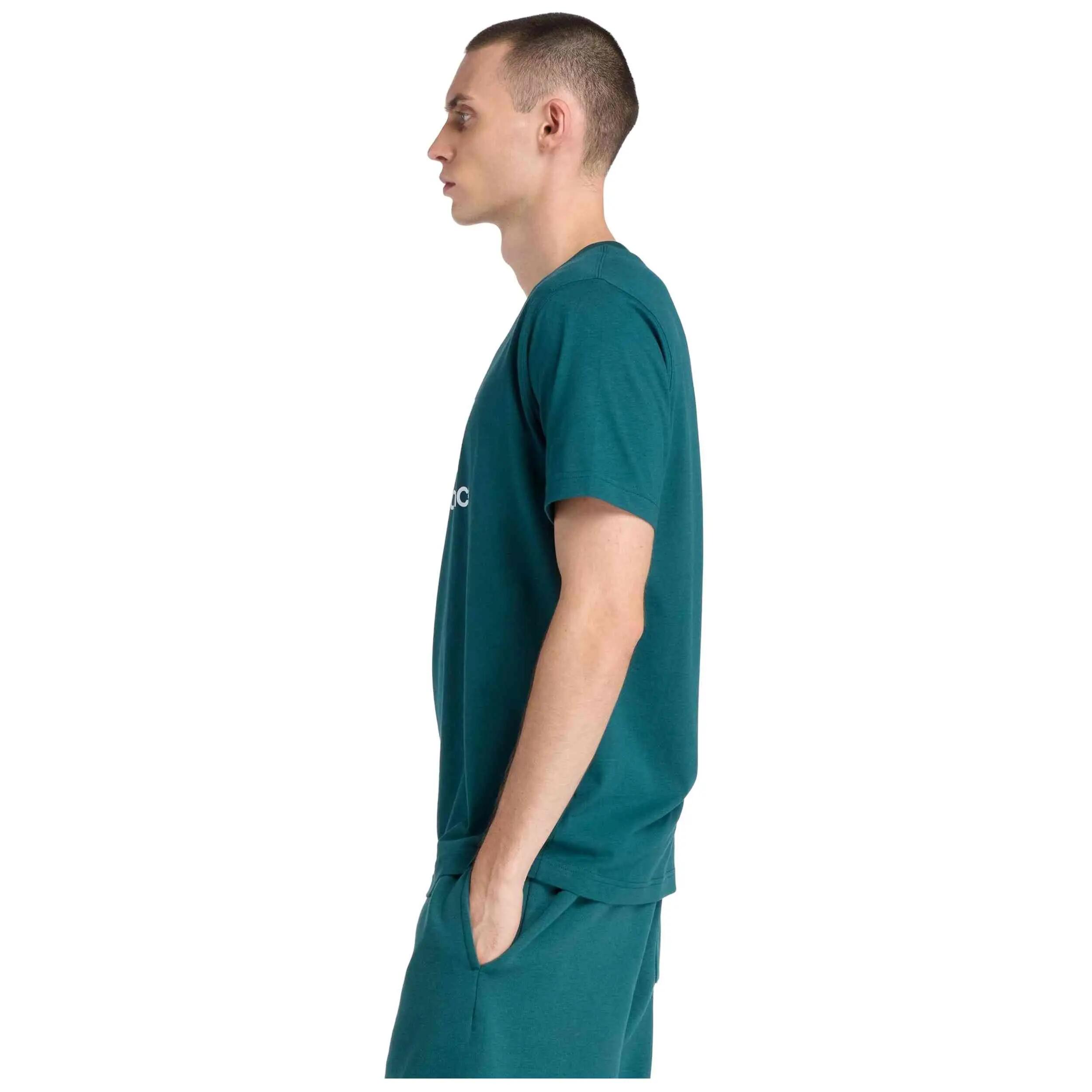 T-shirt New balance modèle Camiseta New Balance Stacked Logo manga pour unisexe 2/7