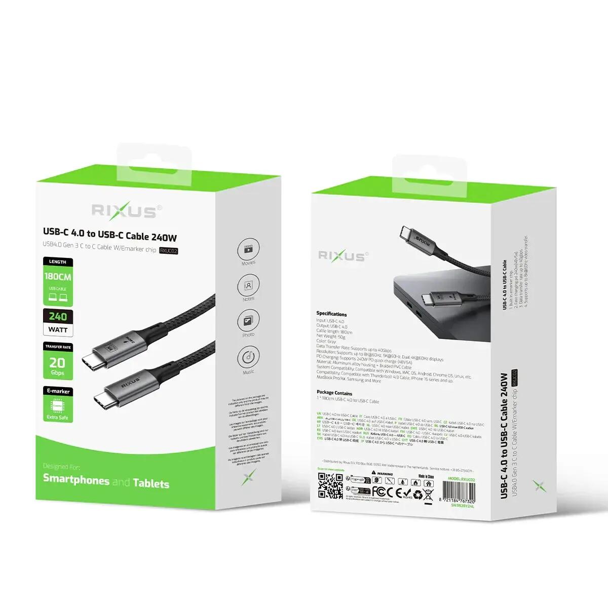 140W Adapter + 240W USB-C Kabel 180CM 12/13