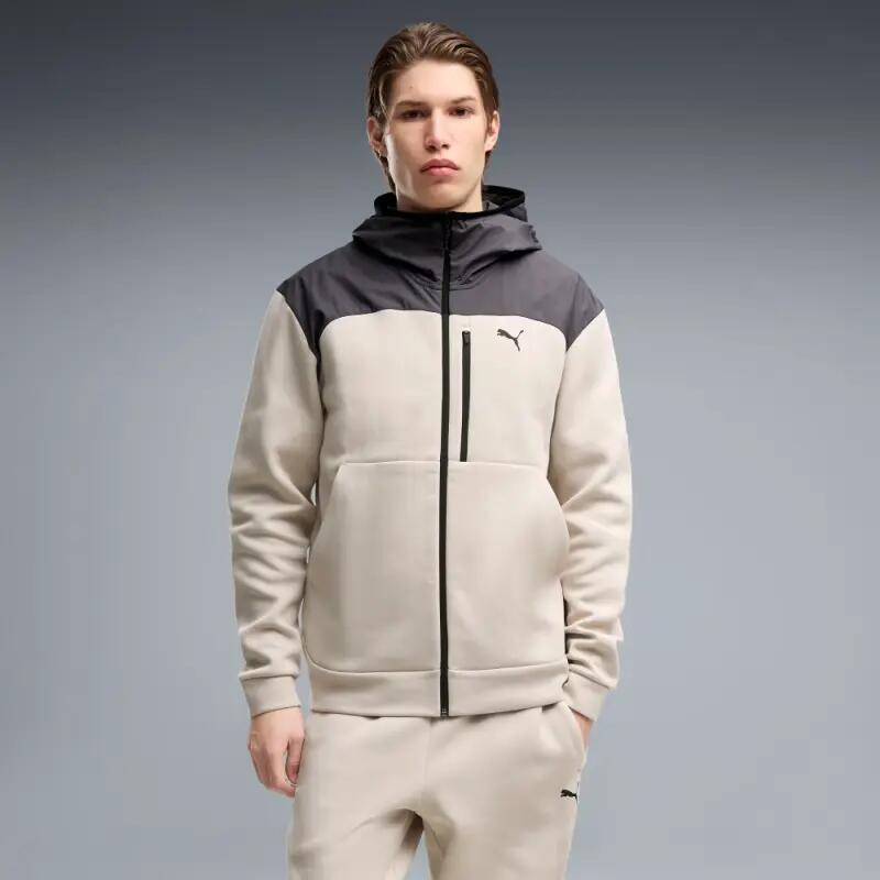 Sudadera Deporte Pumatech - Capucha forrada, Felpa 280 g - Beige 4/9