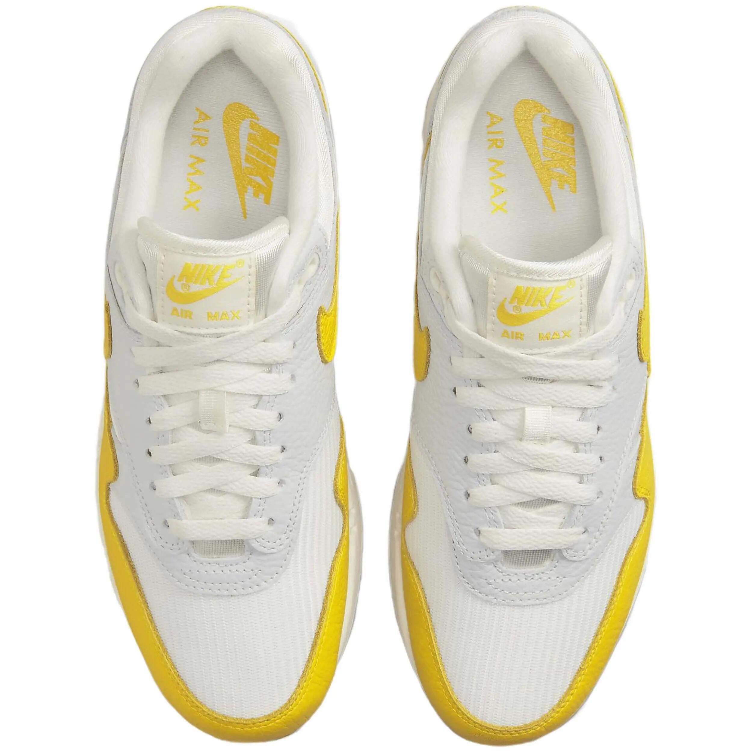 Schoenen - lifestyle - heren - air max 1 - demping - wit/helder geel 4/5