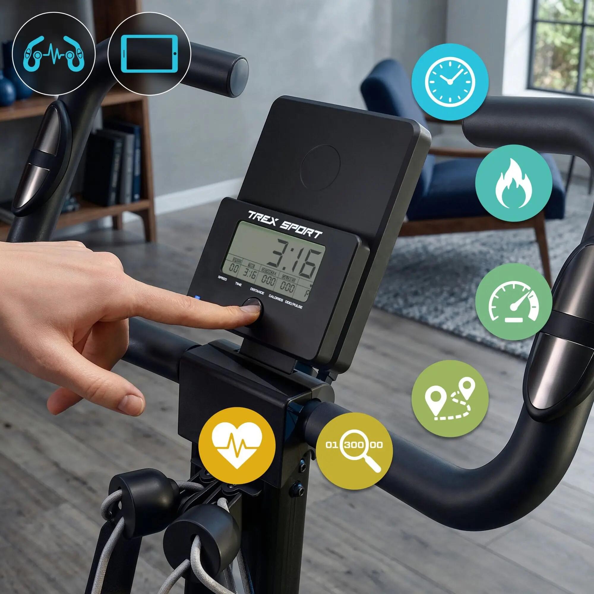 Hometrainer Trex Sport TX-390XB TRIBER magnetisch Bluetooth 4/7